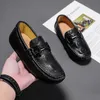Düz ayakkabılar gerçek deri lüks tasarımcı marka çocuk loafers erkek kızlar mokasen yumuşak daireler rahat yürümeye başlayan çocuklar039S1693049