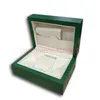 HJD Fashion Green Casos R Qualidade o Assista L Boxs E Paper x Bags Certificado Caixas Originais para Mulher Mulher Man Relógios Caixa de Presente A230p