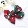 Copricapo natalizio per bambini in cotone e lino stampato in stile europeo e americano con fermaglio per capelli per ragazze Xmas kids plaid fiocco di neve barrette D184