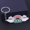 10pcRJ Movie Friends Central Park Keychain Coffee Shop Logo Keyring Car Purse Jewelry Accessories Gift