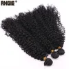 Extensions de cheveux synthétiques de couleur noire à haute température Afro Poules à cheveux bouclés de 1630 pouces de long tissage8619700