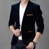 New Mens Fashion Brand Blazer British's Style Casual Slim Fit Suit Male Blazers Män Coat Storlek 3xl x0615