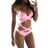 2021 Swimwear sexy per donne bendaggio bikini set push up reggiseno costume da bagno costume da bagno costume da bagno brasiliano biqui nuoto