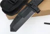 High Quality ER Strong Survival Tactical folding knife 440C Titanium Coated Tanto Point knife 6061-T6 Handle With Nylon Sheath and Retail Box Pack