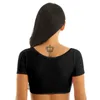 Bras Sets Women Sexy Sheer Mesh Summer Mini T-Shirt Tops Short Sleeve Open Chest Crop Top Club See Through Pole Dance Tanks Street279q