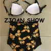 Beach Set Sexy Bow Bandage Halter Collar Cintura Alta Cintura Laranja Laranja Nadar Bikini Mulheres Banho Nadar Swimwear Vintage Swimsuit 210429