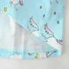 Springen Meter Ankunft Einhorn Baby Kleidung Baumwolle Sommer Prinzessin Mädchen Kleider Party Kinder Geburtstag Tutu Nettes Kleid 210529