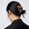Taglie Moda Artiglio per capelli con stampa leopardata per donna Presa incisiva Fermagli per capelli per chignon Accessori per ornamenti Accessori per ragazze Clip Barrette