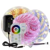 LEDストリップライト5050 RGB / RGBW / RGBCCTフレキシブルリボンFITA LEDライトストリップ60LED / M 5M +タッチRFリモート+ DC12Vアダプタプラグ