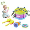 5 stks Drum Sets Trompet Muziek Percussion Instrument Band Kit Vroeg Leren Educatief Speelgoed Baby Kids Kinderen Gift