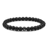 Fashion Tiger Eye Stone Men Beaded Bracelet Charm Hematite Cylinder 6mm Black Lava Beads Strand Bracelets for Women Stretch Jewelry