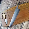 Usine de haute qualité en gros Camping Cuisine En Plein Air DIY Damas VG10 Acier Fruits Sashimi Santoku Utilitaire Chef Couteau Blanc Sharp Viande Cleaver