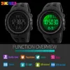 SKMEI Nowa LED Cyfrowe Zegarki męskie Skmei Sport Wojskowy Chrono Wodoodporne prezenty dla męskiego Wristwatch 1251 Pasek Reloj Hombre X0524