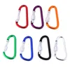 CARABINER CLIP ANALLINUM D-Bague D-Bague Vis Verrouillage Boucle Crochet D Shape Spring Snap Keychain Clips pour camping en plein air Pêche à la randonnée