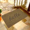 Polyester Black Brown Entrance Doormat TPR Rubber Bathroom Kitchen Non-Slip Welcome Mat Mud-removing Sand-stripping Floor Carpet 220301