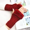 Cinq doigts gants diamant peluche tricot demi doigt femmes noir blanc marine gris kaki géométrique chaleur extérieur extérieur automne hiver