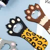 Multifuncional desenhos animados desenhos animados design metal cerveja gato garra abridor de garrafa com geladeira Ima De Geladeira Etiqueta