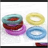 Candy Color Telephone Wire Cord Tie Girls Kids Elastic Band Ring Women Rope Bracelet Stretchy Scrunchy 7Jgiq Rubber Bands Hdb3K2731318