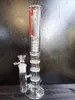 Tube droit Bong en verre Triple couche peigne Perc narguilé percolateur conduites d'eau capteur de glace huile capiteuse Dab Rig loveyouglass vente