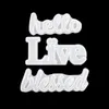 Newdiy Epoksyd Żywica Mold Word Hello Love Love Błogosławione Kryształowe Epoksyje Mold Handmade Ornament Sel Your Office Decor EWE5364