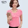 spring fashion print casual simple short sleeved women tops o-neck T-shirts plus size white clothing D569 30 210427