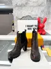 Yıldız Trail Ayak Bileği Boot Lüks Bayan Tasarımcı Tıknaz Topuk Ayak Bilmezleri Çizmeler Lüks Tasarımcılar Lace Up Martin Çizmeler Bayan Moda Kış Patik Kutusu Ile