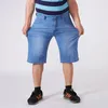 Erkek Büyük Boy Şort Diz Boyu Yaz Pantolon Denim Erkek Bermuda Klasik Streç Artı Boyutu Büyük 8XL Erkekler Kısa Jean Erkekler 210518
