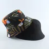 여성 남자 파나마 양동이 모자 사랑 자연 새 트리 인쇄 양동이 모자 힙합 거리 밥 모자 가역 어부 모자