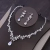 Copricapo per abito da sposa collana e orecchini con corona nuziale di fascia alta set in tre pezzi cristallo bianco intarsiato strass festa 282r