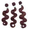 Queues de cheval humaines Body Wave Hair Bundles Tissage bouclé Trame synthétique 16 18 20 pouces 3 produits noirs