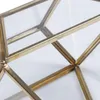 Pochettes à bijoux, sacs boîte en forme de diamant organisateur géométrie verre stockage cosmétique conteneur de table de style géométrique