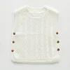 Autumn Winter Baby Boys Girls Waistcoat Coat Children Clothing Vest Knitted Kids 210429