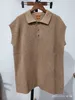 IDEEFB Koreański kingtte kamizelka dla mężczyzn moda jesień lapel luźne dzianiny sweter kamizelki bez rękawów ubrań WAM 9Y4238 210909