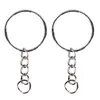 10/20/40/60Pcs Stainless Key Chains Alloy Circle DIY Keyrings Jewelry Keychain 25mm Making Jewelry Accessories G1019