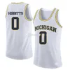 Nikivip Michigan Wolverines College # 0 Brent Hibbitts # 1 Charles Matthews # 24 C.J. Baird Camisetas de baloncesto Hombres Cosido Nombre de número personalizado