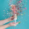 Party Decoration Push Confetti Poppers для свадьбы с днем ​​рождения цветок мини-круглый гендер открыть