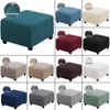 Ottomansk pall täcka möbler skydd täcker jacquard elastisk kvadrat fotpool soffa slipcover stol 211105