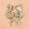 20 Stück Antik Silber Bronze vergoldet Königskobra Schlange Charms Anhänger DIY Halskette Armband Armreif Erkenntnisse 49*19mm
