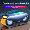 Altavoz inalámbrico portátil COOL OWL DISEÑO LED Flash Flash Inalámbrico Tarjeta TF Radio FM Reloj de alarma TV Bajo Altavoces Bluetooth