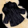 Cappotto da donna in pelliccia sintetica di visone Cappotto da donna Design corto Giacca con colletto alla coreana Inverno 2021 Taglie forti 5XL 6XL