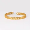 Bracelet MxGxFam creux 24 K couleur or pur bracelets en forme de chaîne pour les femmes bijoux de mode Inte22