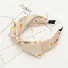 Flickor Daisy Print Hårtillbehör 6 Färg Bow Headband Kid Hair Band Girl Headdress Hoop Hair Sticks Knut Head Hoop 1692 B3