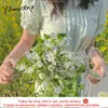 Yitimuceng мини платья для женщин летние корейские моды кружева 2 носить платье короткий слойный рукав белый свет зеленый сарафрансфер 210601