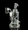 16cm height Recycler Oil Rigs Hookahs Thick glass Water bongs Smoking Pipe Cigarette accessory Small bong with 10mm Joint