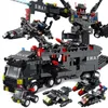 8in3 Swat City Police Station Bouwstenen PlayMobiled City Auto Truck Creatieve Bricks Speelgoed Voor Kinderen Jongens Geschenken X0902