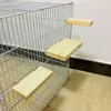 Fournitures pour petits animaux support en bois plate-forme jouet meulage accessoires de Cage propre pour perroquet Hamster gerbilles souris jouets animaux