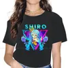 Women's T-Shirt Vaporwave Est TShirts No Game Life Sora Shiro Jibril Girl Graphic Streetwear T Shirt Round Neck Oversized