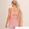 Própria Marca Mulheres Cross Hollowed Colete Moisture Wicking Correndo Sexy Aberto Voltar Yoga Terno Vest Sports Correndo Fitness Terno