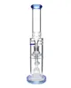 Vintage 15inch Pulsar Showerhead Perc Glass Bong Water HOOKAH Pipes Dab Rig Smoking Oil Burner With Bowl can put customer logo