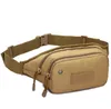 Camo Fanny Pack Tactical midjeförpackningar för camping Vandring Cykling Chest Sling Bag Outdoor Canvas midjeväska